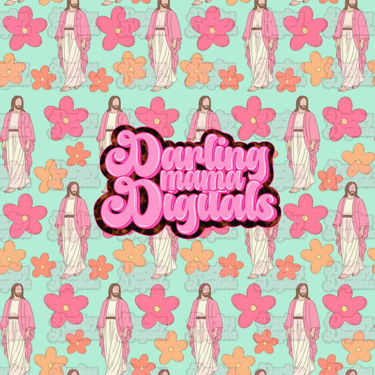 Jesus flowers seamless