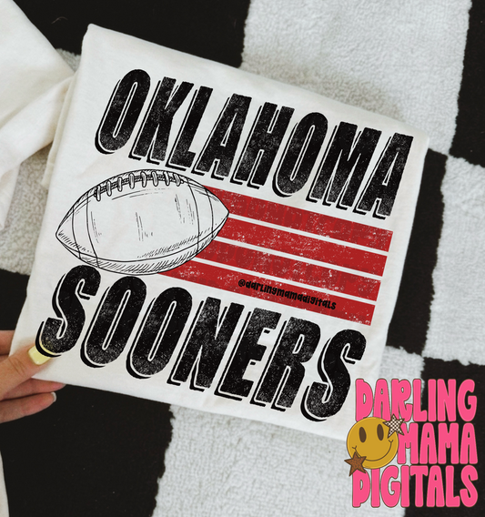 Striped football OK Sooners 2