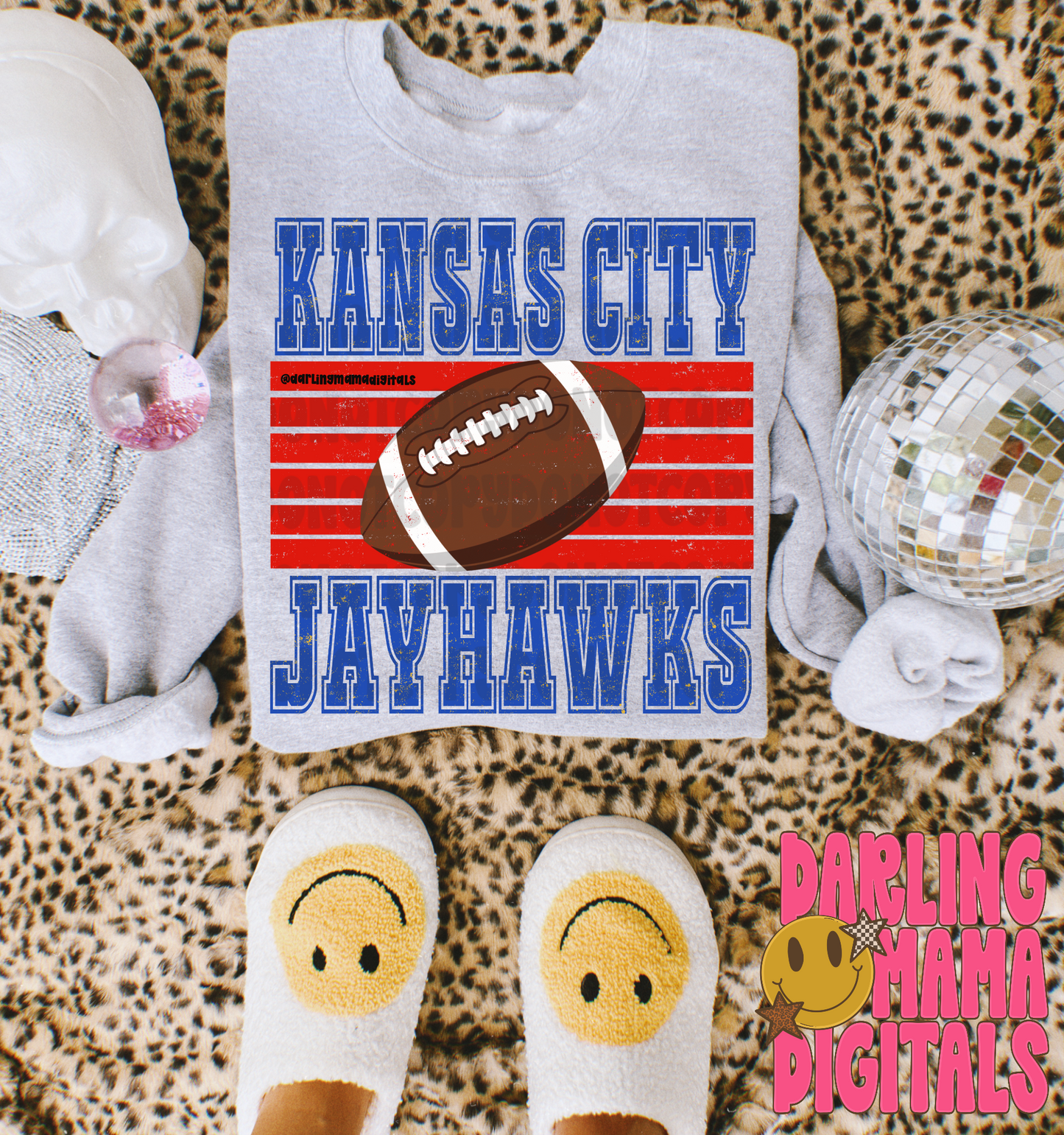 Striped football KC jayhawks
