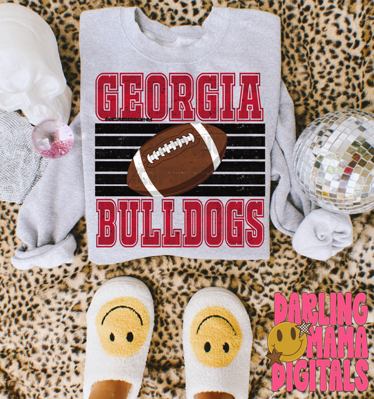 Striped football GA bulldogs