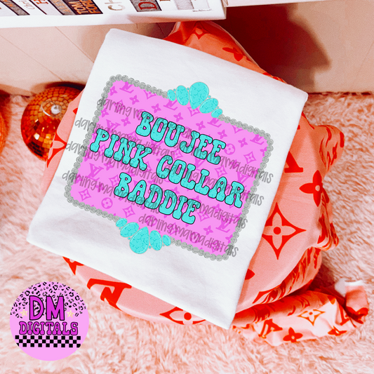 Boujee Pink Collar Baddie