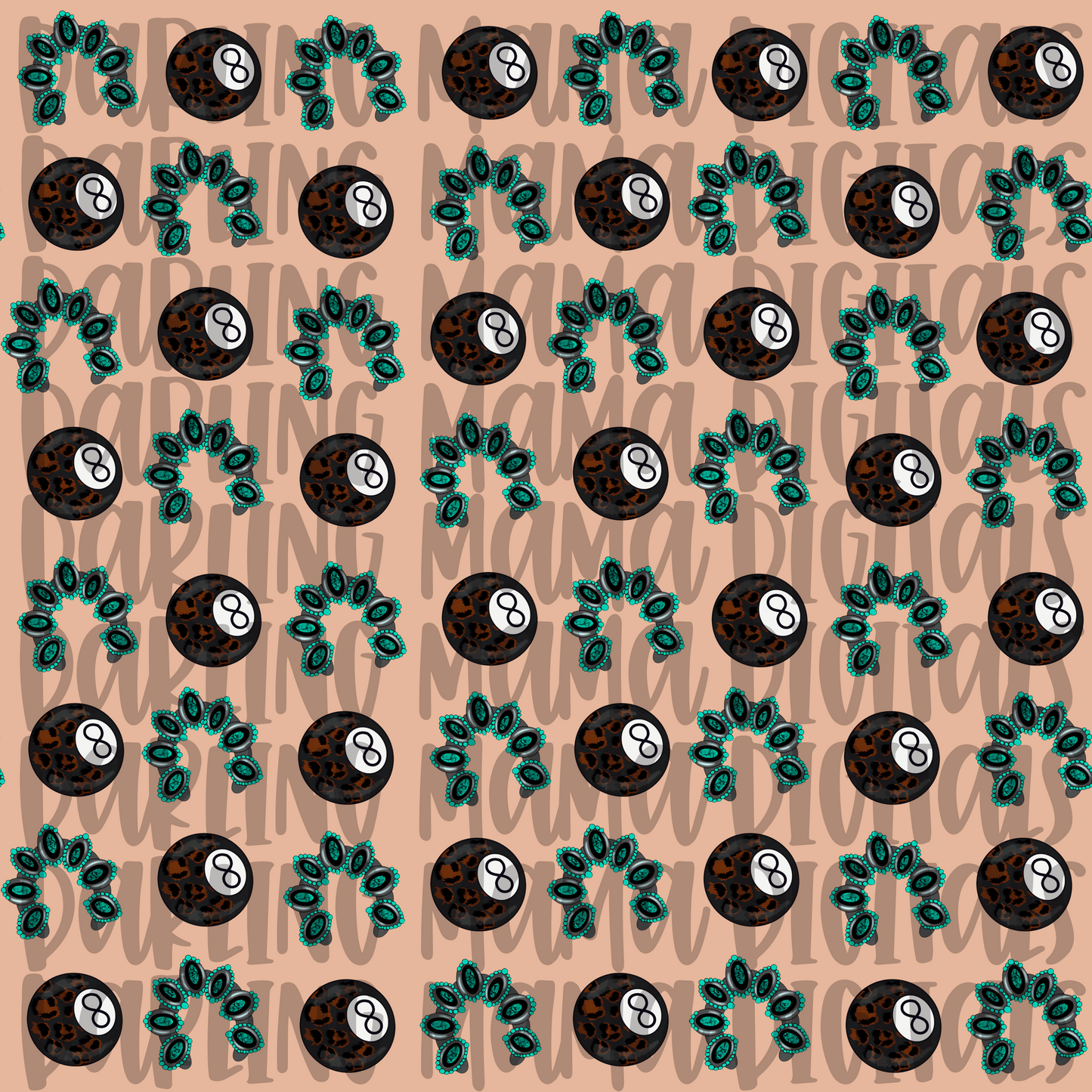 Western Cheetah 8 Ball Seamless