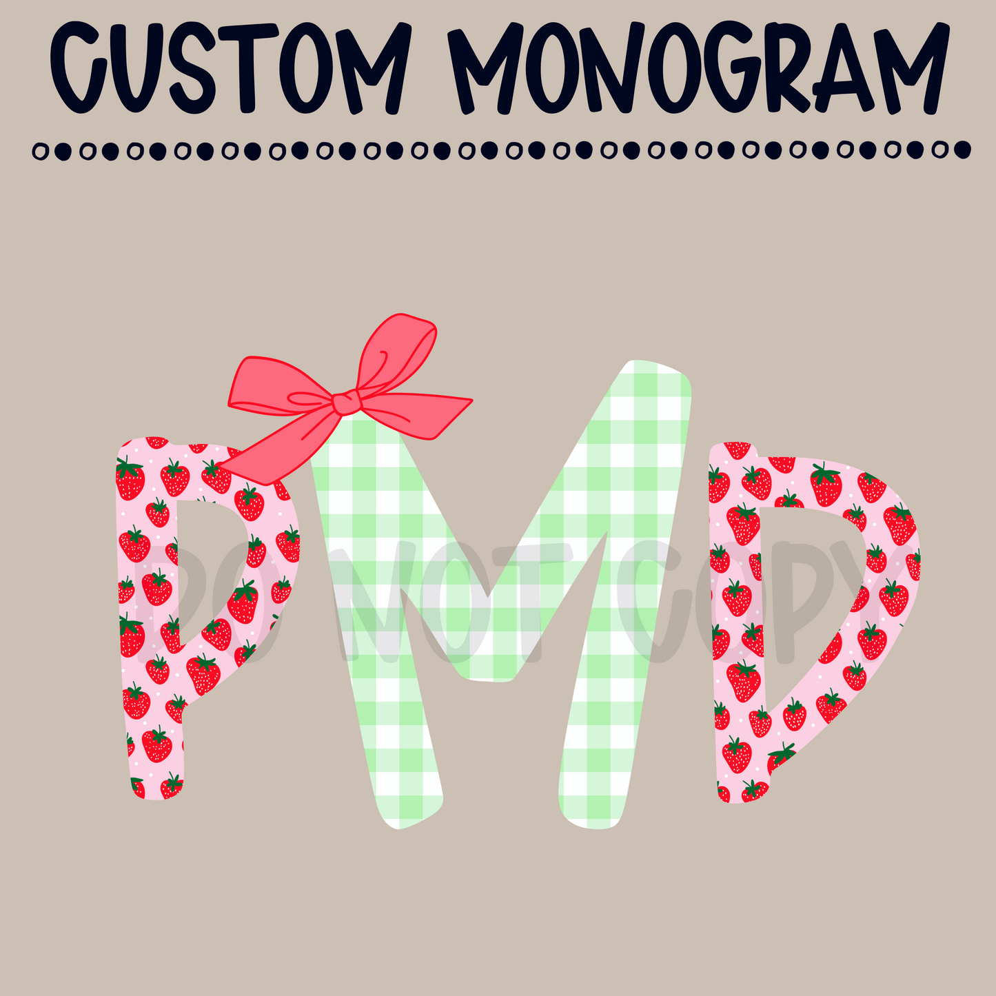 Strawberry Monogram